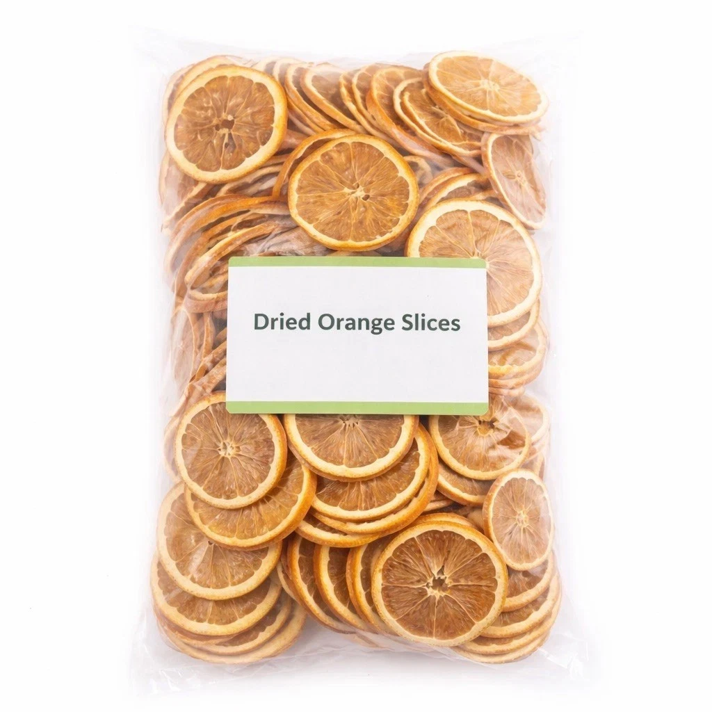orange slices (citrus sinensis ) dried edible food grade, premium quality
